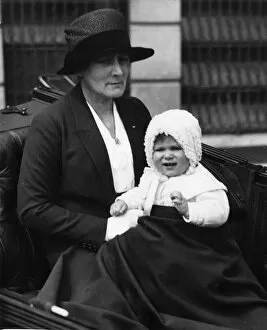 Images Dated 16th December 2011: Queen Elizabeth II as a child with her nanny