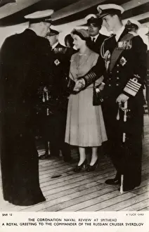 Attends Prints: Queen Elizabeth II - Coronation Naval Review at Spithead