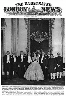 Images Dated 7th June 2011: Queen Elizabeth II with leaders of the Commonwealth