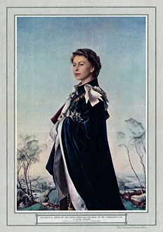 Images Dated 1st November 2011: Queen Elizabeth II by Pietro Annigoni in the ILN