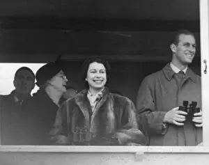 Larkhill Prints: Queen Elizabeth II and Prince Philip at Point to Point, Lark