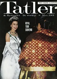 Presidential Prints: Queen Elizabeth II - royal tour of India Tatler front cover