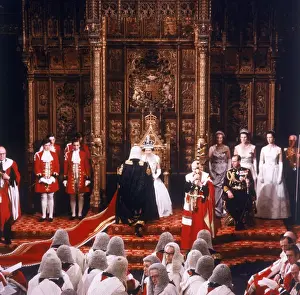 Regalia Prints: Queen Elizabeth II - State Opening of Parliament 1964