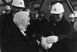 Queen Elizabeth II visiting Geevor Tin Mine, Cornwall