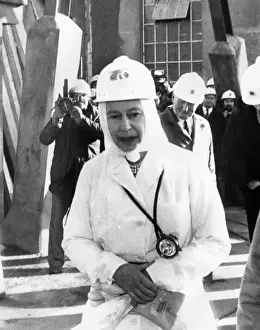 Queen Elizabeth II visiting Geevor Tin Mine, Cornwall