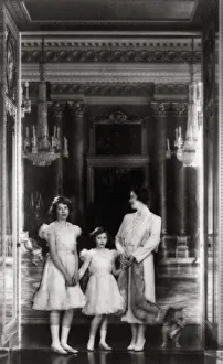 Queen Elizabeth, Princess Margaret and Elizabeth