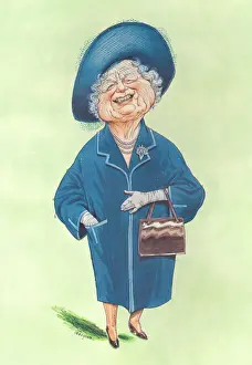 Horseracing Prints: Queen Elizabeth, The Queen Mother - Racehorse owner