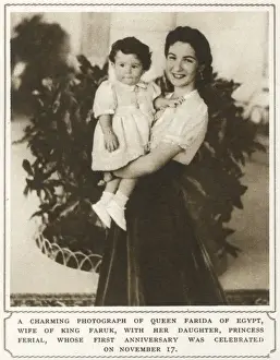 Queen Farida of Egypt and Princess Ferial