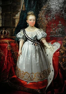 Images Dated 10th July 2019: Queen Isabel II as a child - Carlos Luis de Ribera y Fieve