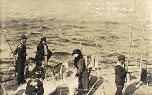 Images Dated 18th March 2011: Queen Maria of Romania on a British Ship