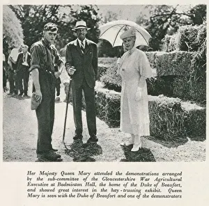 Beaufort Prints: Queen Mary attending demonstrations organised by the Gloucestershire War Agricultural Executive at Badminton Hall
