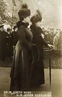 Images Dated 10th August 2016: Queen Mary and the Dowager Queen Alexandra