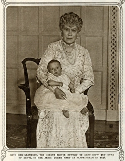 Consort Gallery: Queen Mary with grandchild Prince Edward