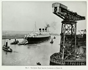 Images Dated 4th September 2013: Queen Mary leaving Clydebank