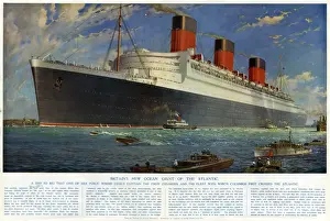 Steamliners Prints: Queen Mary Ocean Liner