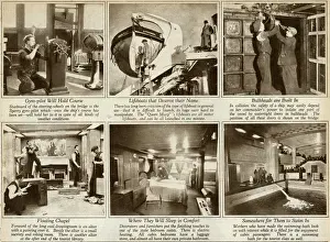Pools Prints: Queen Mary Ocean Liner, being fitted out