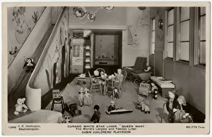 Steamliners Prints: Queen Mary Ocean Liner, playroom for children