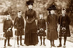 Queen Mary and Princes Albert Henry George and Princess Mary