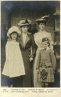 Images Dated 10th August 2012: Queen Mary of Teck and son Edward