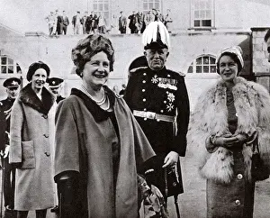 Hillsborough Prints: The Queen Mother at Hillsborough with the Governor General