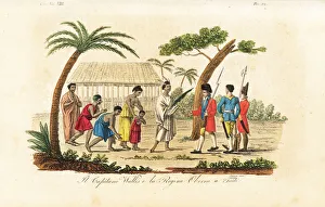 Wallis Gallery: Queen Purea of Tahiti surrendering to Tobias