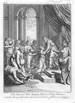 Offers Prints: Queen of Sheba offers presents to Solomon