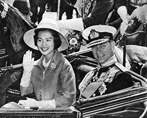 Images Dated 9th May 2016: Queen Sirikit of Thailand with Duke of Edinburgh
