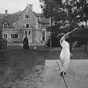 Queen of Spain playing tennis