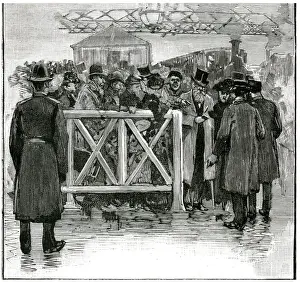 Queen Street Railway Station, Glasgow, during a strike 1891
