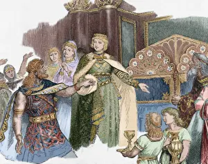 Election Prints: Queen Theodelinda (570-628) chooses Agilulf as a husband, 59