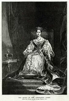 Images Dated 13th January 2016: Queen Victoria in her Coronation robes