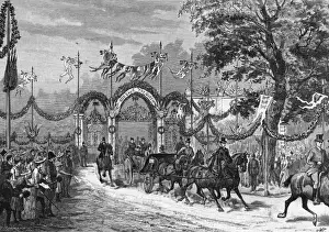 Departs Prints: Queen Victoria departs Waddesdon Manor, 1890