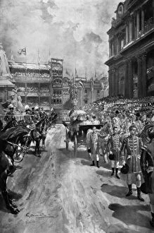 Images Dated 27th October 2011: Queen Victoria Diamond Jubilee 1897 outside St Paul s
