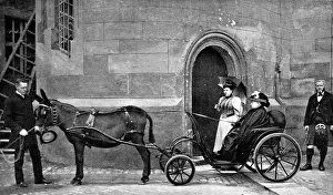 Images Dated 4th April 2004: Queen Victoria driving donkey-carriage
