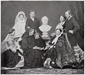 Alberts Prints: Queen Victoria in Family Photograph 1863