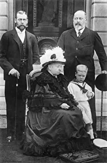 Throne Prints: Queen Victoria with four generations of her family