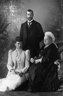 Empress Collection: Queen Victoria with King George and Queen Mary, 1893