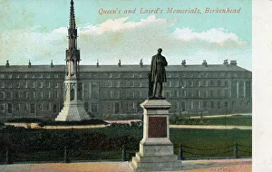 Laird Prints: Queen Victoria Monument and Statue of John Laird, Birkenhead