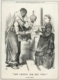 Spoof Prints: Queen Victoria is offered a new crown
