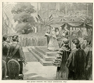 Images Dated 17th March 2017: Queen Victoria opening the Great Exhibition