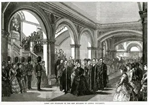 Queen Victoria opens new building of London University 1870