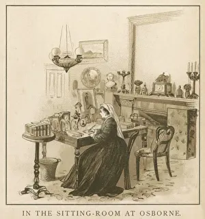 Queen Victoria in her Osborne House sitting room