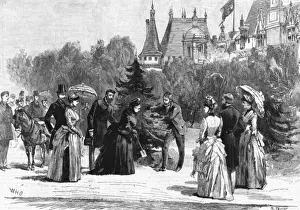 Planting Prints: Queen Victoria planting a tree at Waddesdon Manor, 1890