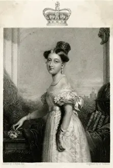 Hairstyle Prints: Queen Victoria - Portrait at age 18