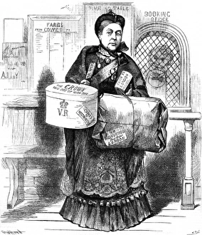Images Dated 30th January 2012: Queen Victoria at the railway ticket office
