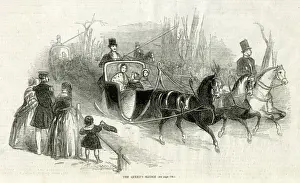 Pictorial Prints: Queen Victoria riding in a sledge