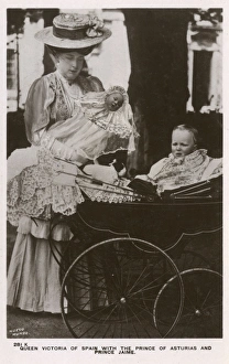 Images Dated 10th August 2016: Queen Victoria of Spain - Prince of Asturias & Prince Jaime