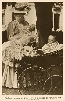 Perambulator Prints: Queen Victoria of Spain, Prince Jaime and Prince of Asturias