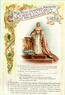 Oath Gallery: Queen Victoria taking the Coronation Oath, 1838