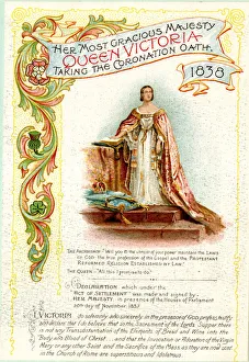 Powerful Gallery: Queen Victoria taking the Coronation Oath, 1838